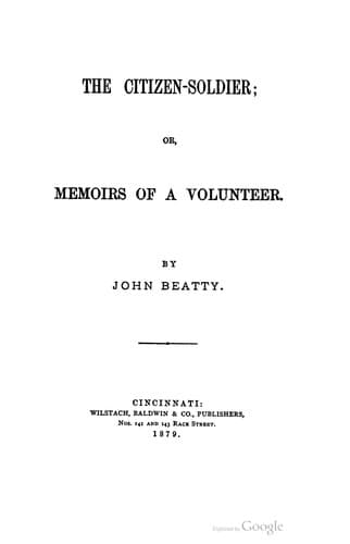 The Citizen-Soldier: or, Memoirs of a Volunteer