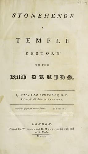 Stonehenge, a Temple Restor'd to the British Druids