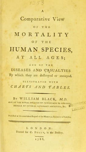 A Comparative View of the Mortality of the Human Species, at All Ages: And of the Diseases and Casualties by Which They Are Destroyed or Annoyed. Illustrated With Charts and Tables