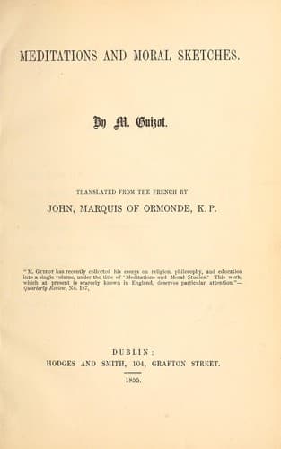 Meditations and Moral Sketches
