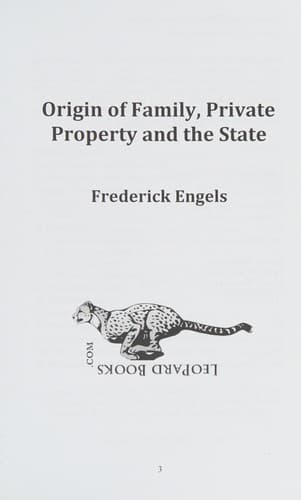 The origin of the family, private property, and the state
