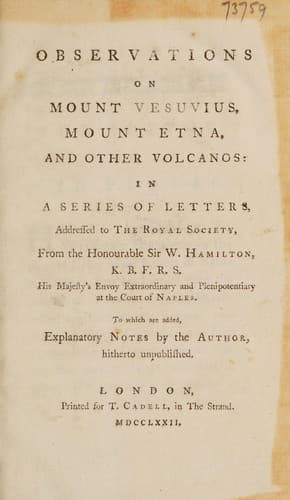 Observations on Mount Vesuvius, Mount Etna, and Other Volcanos