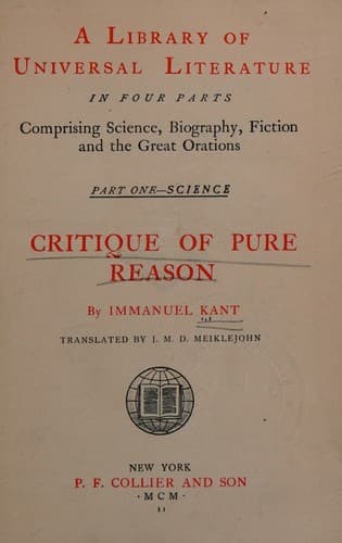 The Critique of Pure Reason