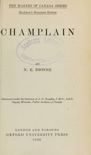 The Makers of Canada: Champlain