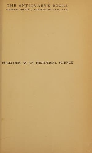 Folklore as an Historical Science
