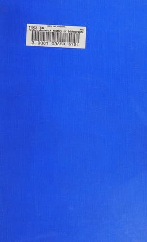 A History of Bibliographies of Bibliographies