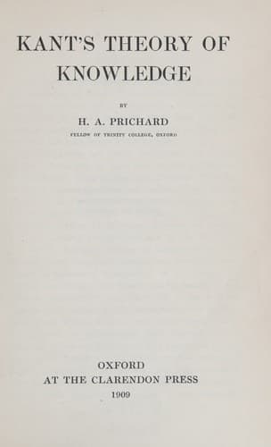 Kant's Theory of Knowledge