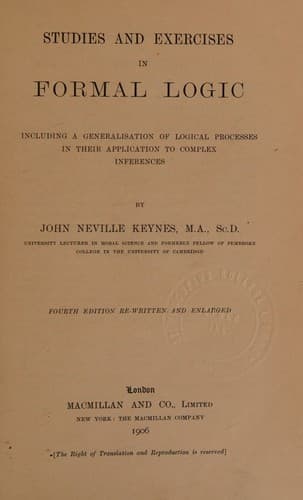 Studies and Exercises in Formal Logic