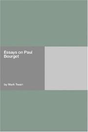 Essays on Paul Bourget