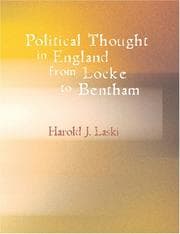 Political thought in England from Locke to Bentham