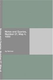 Notes and Queries, Number 27, May 4, 1850