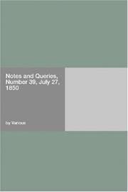 Notes and Queries, Number 39, July 27, 1850