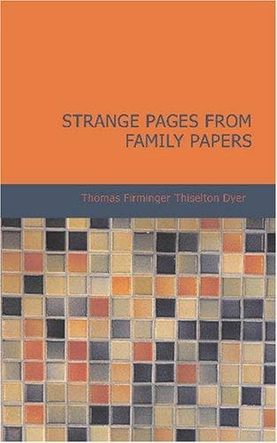 Strange Pages from Family Papers