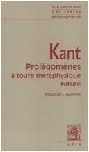 Kant's Prolegomena to Any Future Metaphysics