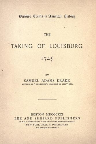 The Taking of Louisburg, 1745