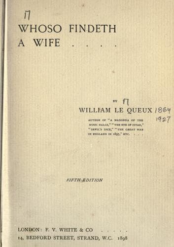 Whoso Findeth a Wife