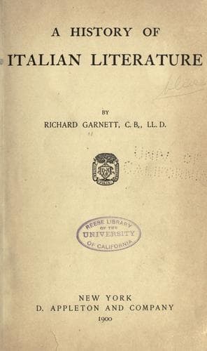 A history of Italian literature