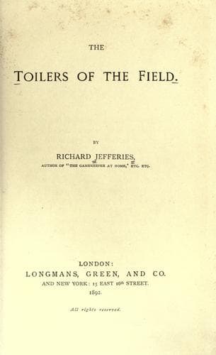 The Toilers of the Field