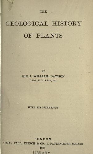 The Geological History of Plants