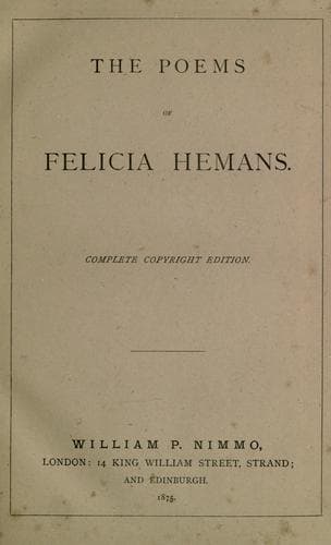 The Poems of Felicia Hemans