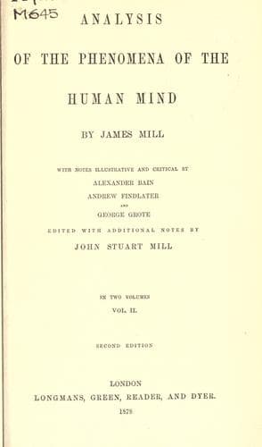 Analysis of the Phenomena of the Human Mind