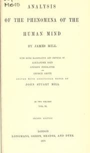 Analysis of the Phenomena of the Human Mind