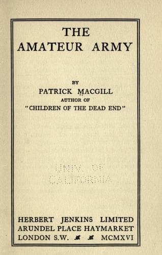 The Amateur Army