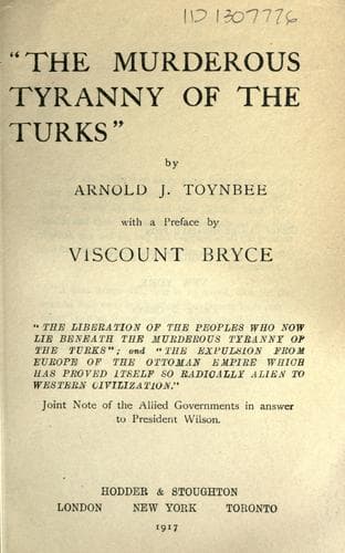 "The Murderous Tyranny of the Turks"