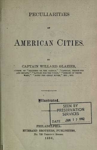 Peculiarities of American Cities