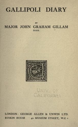 Gallipoli Diary