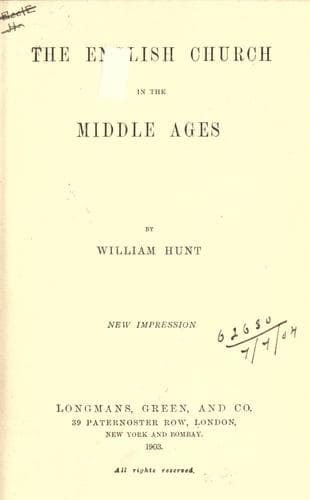 The English Church in the Middle Ages