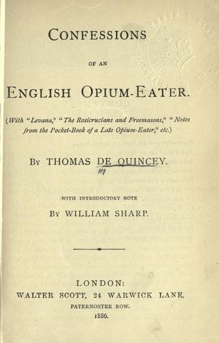 Note Book of an English Opium-Eater