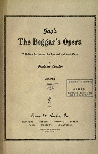 The Beggar's Opera