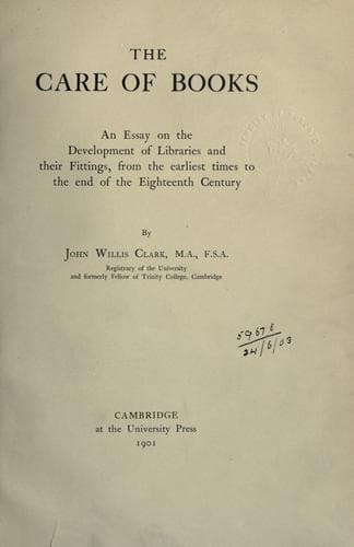 The Care of Books