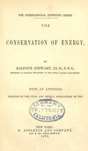 The conservation of energy