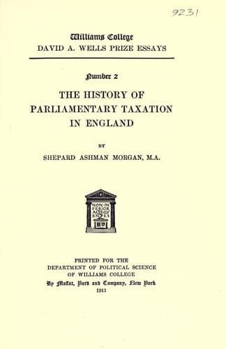 The History of Parliamentary Taxation in England