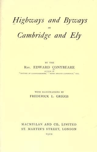 Highways and Byways in Cambridge and Ely