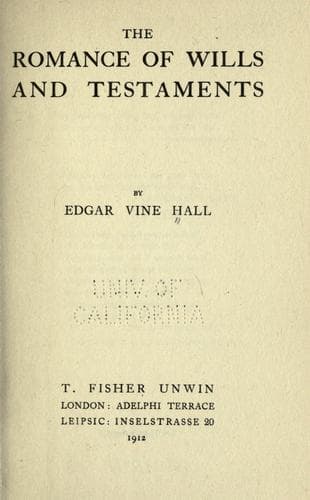 The Romance of Wills and Testaments