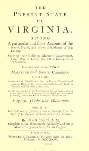 The Present State of Virginia