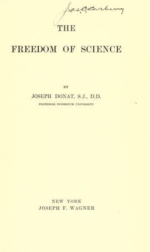 The Freedom of Science