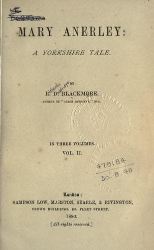 Mary Anerley: A Yorkshire Tale