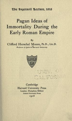 Pagan Ideas of Immortality During the Early Roman Empire
