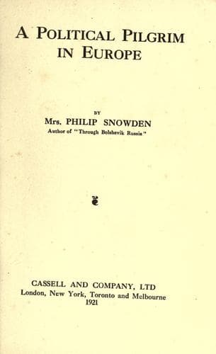A political pilgrim in Europe