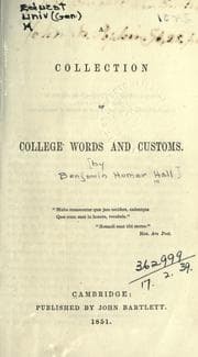 A Collection of College Words and Customs