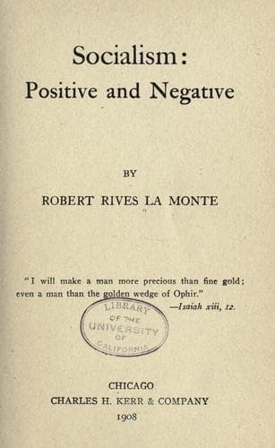 Socialism: Positive and Negative