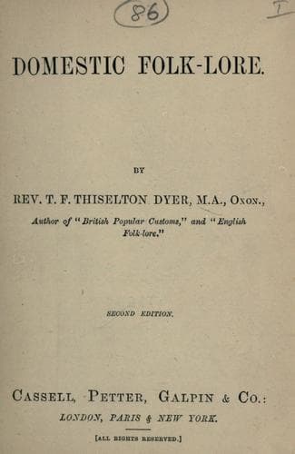 Domestic folk-lore