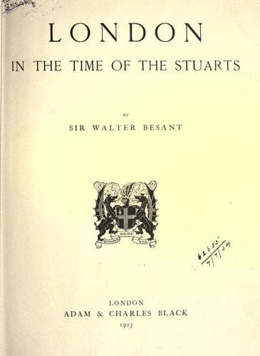 London in the Time of the Stuarts