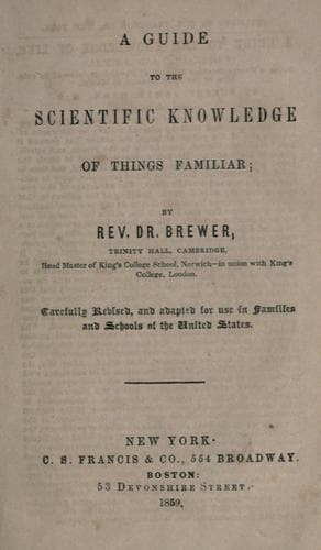 A Guide to the Scientific Knowledge of Things Familiar