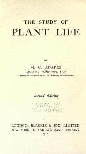 The Study of Plant Life