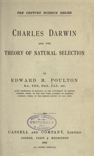 Charles Darwin and the Theory of Natural Selection